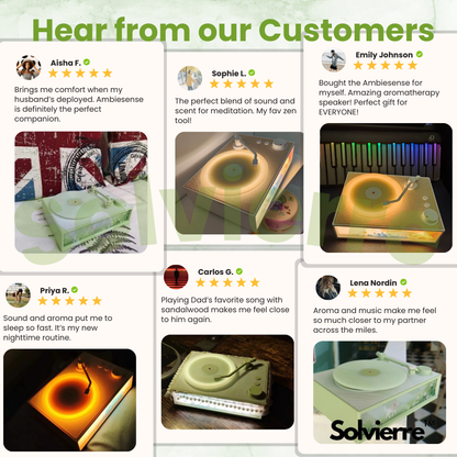 AmbieSense Speaker Diffuser Testimonials | Solvierre