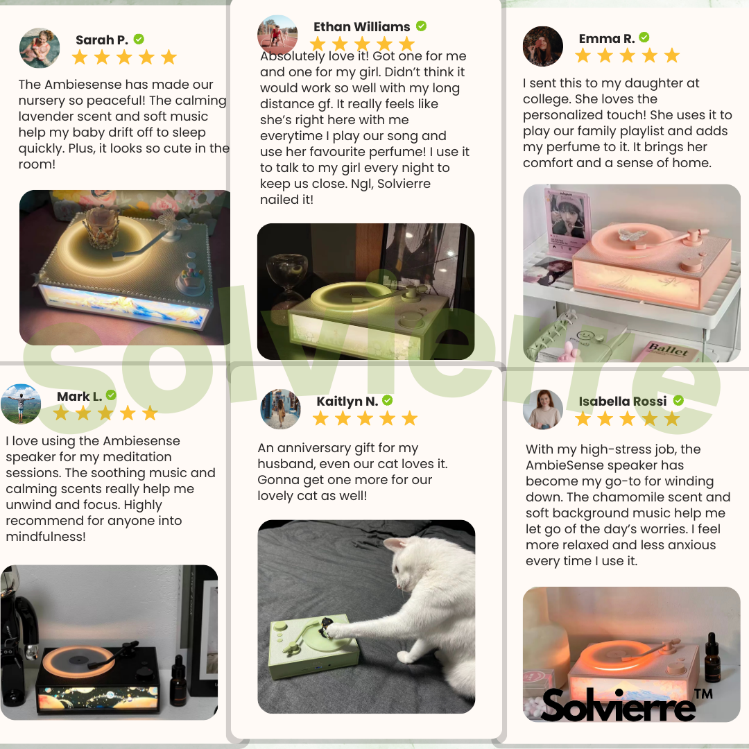 AmbieSense Speaker Diffuser Testimonials | Solvierre